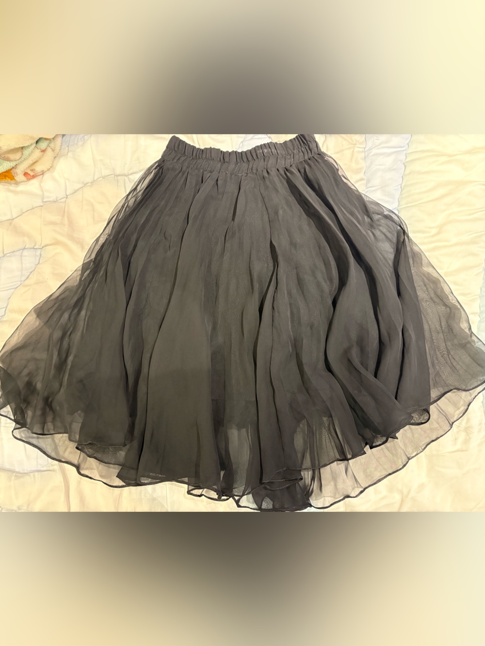 Women's Chiffon Full Circle Skirt - Black